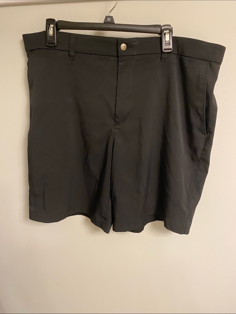 Callaway Black Flat-Front Golf Shorts
